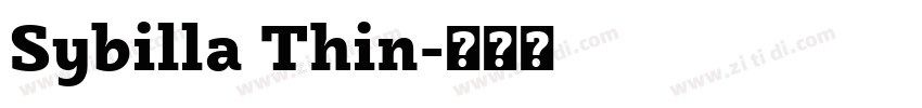 Sybilla Thin字体转换